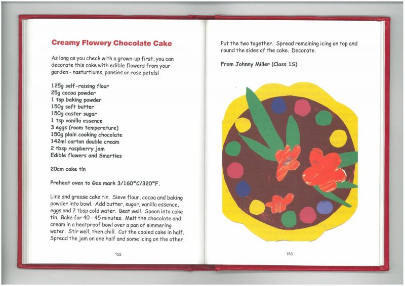 Broomwood School cookery book spread