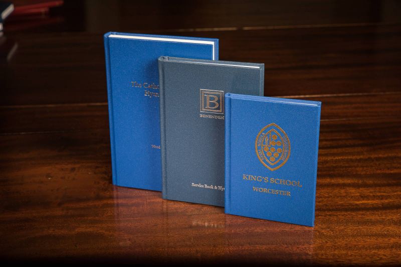 Bespoke hymn books in various sizes
