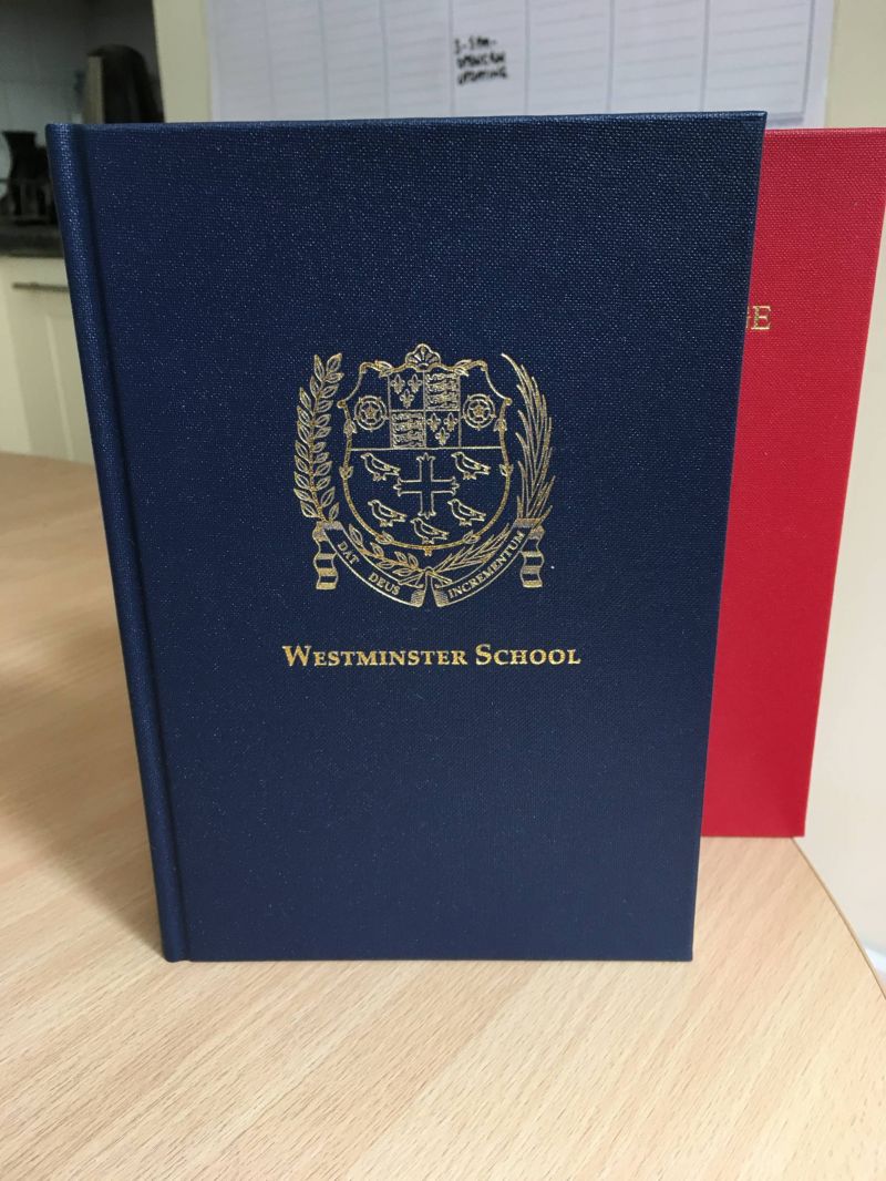 Westminster School hymn book