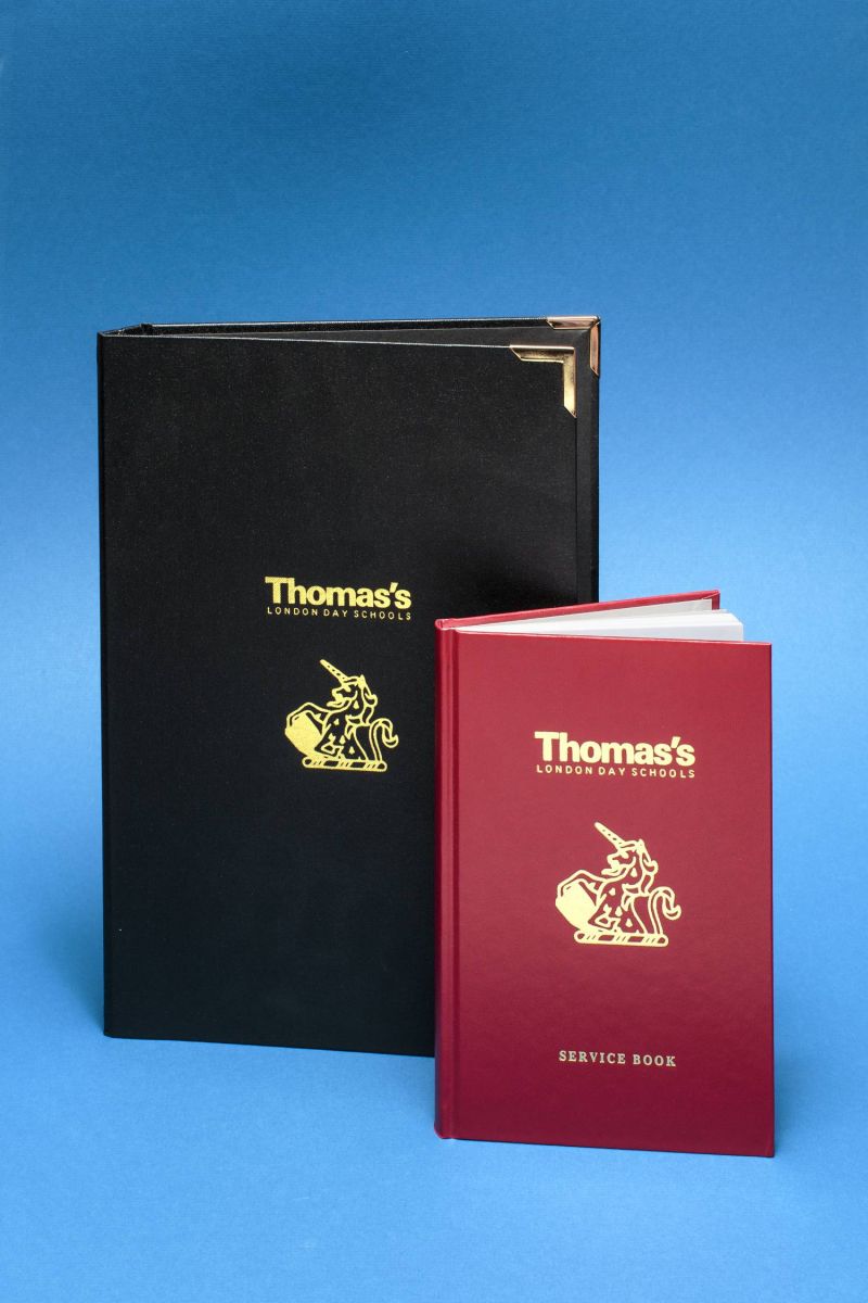 Bespoke Thomas's London hymn book and music folder